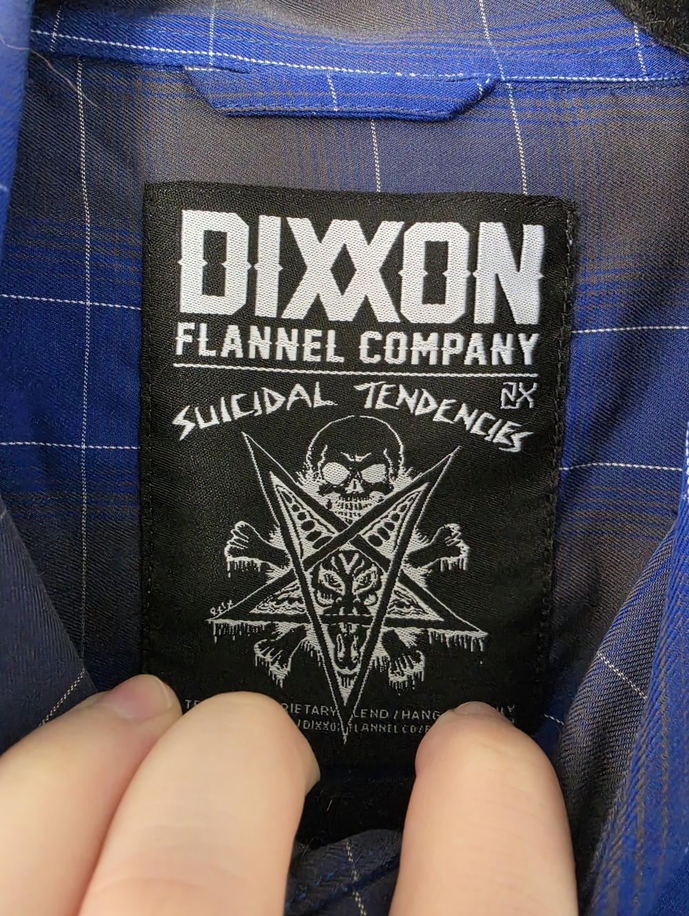 NWOT Men's Dixxon Suicidal Tendencies Plaid Flannel Shirt Size 2x - Picture 3 of 4